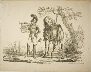 Trompetisten av skytterne av Carle Vernet