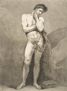 Et akademi: stående mann, 1742-43. av Carle van Loo