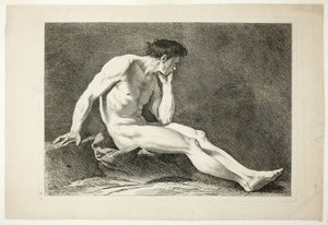 Figur, fra seks akademiske figurer av Carle van Loo