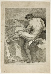 Figur, fra seks akademiske figurer av Carle van Loo