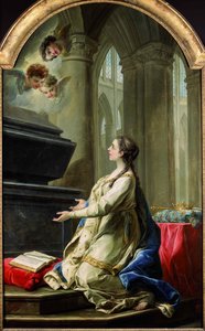 Saint Clotilde ber ved graven til Saint Martin, 1753. av Carle van Loo