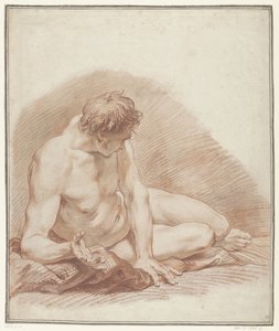 Studie av en liggende naken mann av Carle van Loo