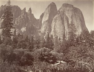 Cathedral Rocks and Spires, ca. 1872, trykt ca. 1876.