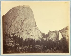 Mount Broderick, Nevada Falls, 700 fot, Yosemite av Carleton E. Watkins