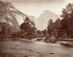 North og South Dome, Yosemite, ca. 1872, trykt ca. 1876.