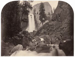 Piwyac, Vernal Fall, 300 fot, Yosemite av Carleton E. Watkins