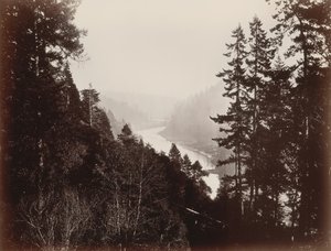 Big River, fra Rancherie, Mendocino, California, 1863. av Carleton Emmons Watkins