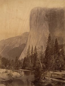 El Capitan, Yosemite, 1865-66. av Carleton Emmons Watkins