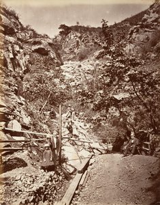 Hot Sulphur Springs, Santa Barbara, 1876, trykt ca. 1876. av Carleton Emmons Watkins