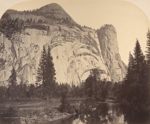 North Dome til venstre - Royal Arches - Washington Columne, 1861, Yosemite.