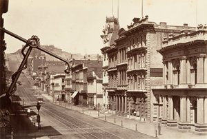 North Side of California Street, 1864, trykt ca. 1876. av Carleton Emmons Watkins