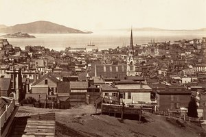 San Francisco, fra California og Powell Street, 1864, trykt ca. 1876.