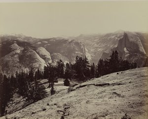 Domene fra Sentinel Dome, 1866. av Carleton Emmons Watkins