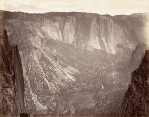 Yosemite Valley, ca. 1872, trykt ca. 1876. av Carleton Emmons Watkins
