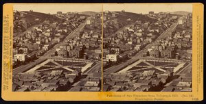 Panorama over San Francisco fra Telegraph Hill, Washington Square av Carleton Watkins