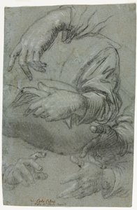 Studier av Hands recto, ca. 1586. av Carletto Caliari
