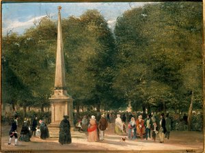 Blomsterfest for San Foca-feiringen i Milano 20/04/1845 (olje på lerret av Carlo Jotti