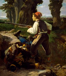 Pasquale Cova i slaget ved Varese, 26. mai 1859, av Carlo Ademollo (1825-1911)