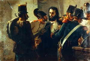 Ugo Bassi i Comacchio fengsel, av Carlo Ademollo (1825-1911)