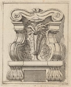 Arkitektonisk motiv med vase