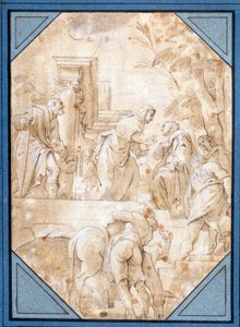 Visitation-tegningen av Carlo Bononi (1569-1632) Søn. 0,22 x 0,15 m Paris.