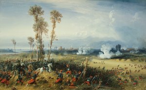 Krigen i Italia: Slaget ved Palestro, kongen av Sardinia som leder troppene, 1859
