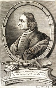Portrett av fiolinisten og komponisten Giuseppe Tartini 1692-1770, tidlig på 1760-tallet. av Carlo Calcinotto
