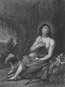 St John in the Wilderness (gravering) av Carlo Cignani