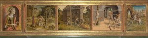 Predella av La Madonna della Rondine The Madonna of the Swallow, etter 1490 av Carlo Crivelli