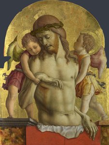 Den døde Kristus støttet av to engler av Carlo Crivelli