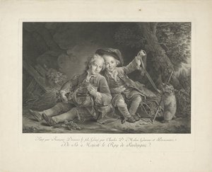 To gutter med murmeldyr av Carlo Domenico Melini