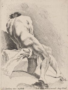 Akademisk studie, sett fra baksiden, 1725-75.
