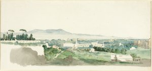 En utsikt fra Palatine Hill, Roma, Alban Hills i det fjerne