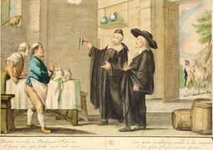 Prest Arlotto, av Carlo Lasinio (1759-1838), farget gravering av Carlo Lasinio