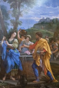 Rebecca og Eliezer ved brønnen av Carlo Maratta or Maratti