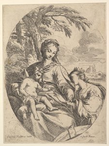 St. Catherines ekteskap. av Carlo Maratta or Maratti