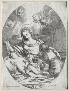 Madonna og barn med Magdalen. av Carlo Maratta or Maratti