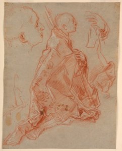 Studie av en ung biskop i tilbedelse av Carlo Maratti