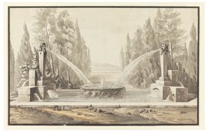 Design for en fontene i en park av Carlo Marchionni