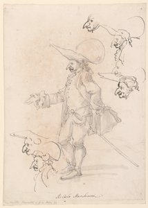 Tegning, karikaturer, ca. 1725–75 av Carlo Marchionni