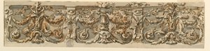 Tegning, design for en frise, ca. 1770