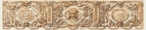 Tegning, design for en frise, ca. 1770