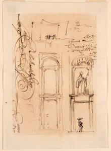 Tegning, skisser og manus, 1765 av Carlo Marchionni