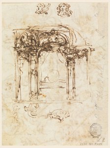 Tegning, studier av hoder, 1760–80 av Carlo Marchionni