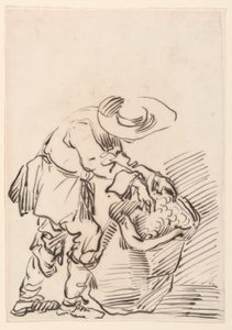 Tegning, Arbeidende bonde, 1728–78 av Carlo Marchionni