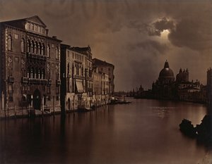 [Nattutsikt over Canal Grande, Venezia], ca. 1875.