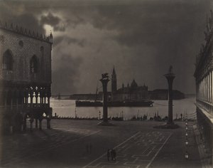 Venezia: Markus ser mot San Giorgio Maggiore, i måneskinn