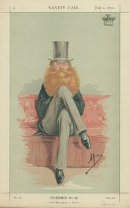 Earl Spencer, The Messenger of Peace, 2. juli 1870, tegneserie Vanity Fair av Carlo Pellegrini