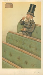 Mr Charles Nicholas Warton, Hear Hear Hear Hear, 10. mai 1884, Vanity Fair tegneserie av Carlo Pellegrini