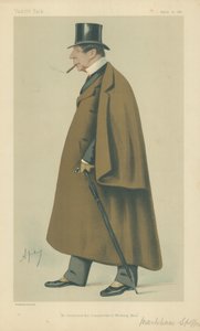 Mr Markham Spofforth, Han oppfant den konservative arbeideren, 20. mars 1880, tegneserie Vanity Fair av Carlo Pellegrini